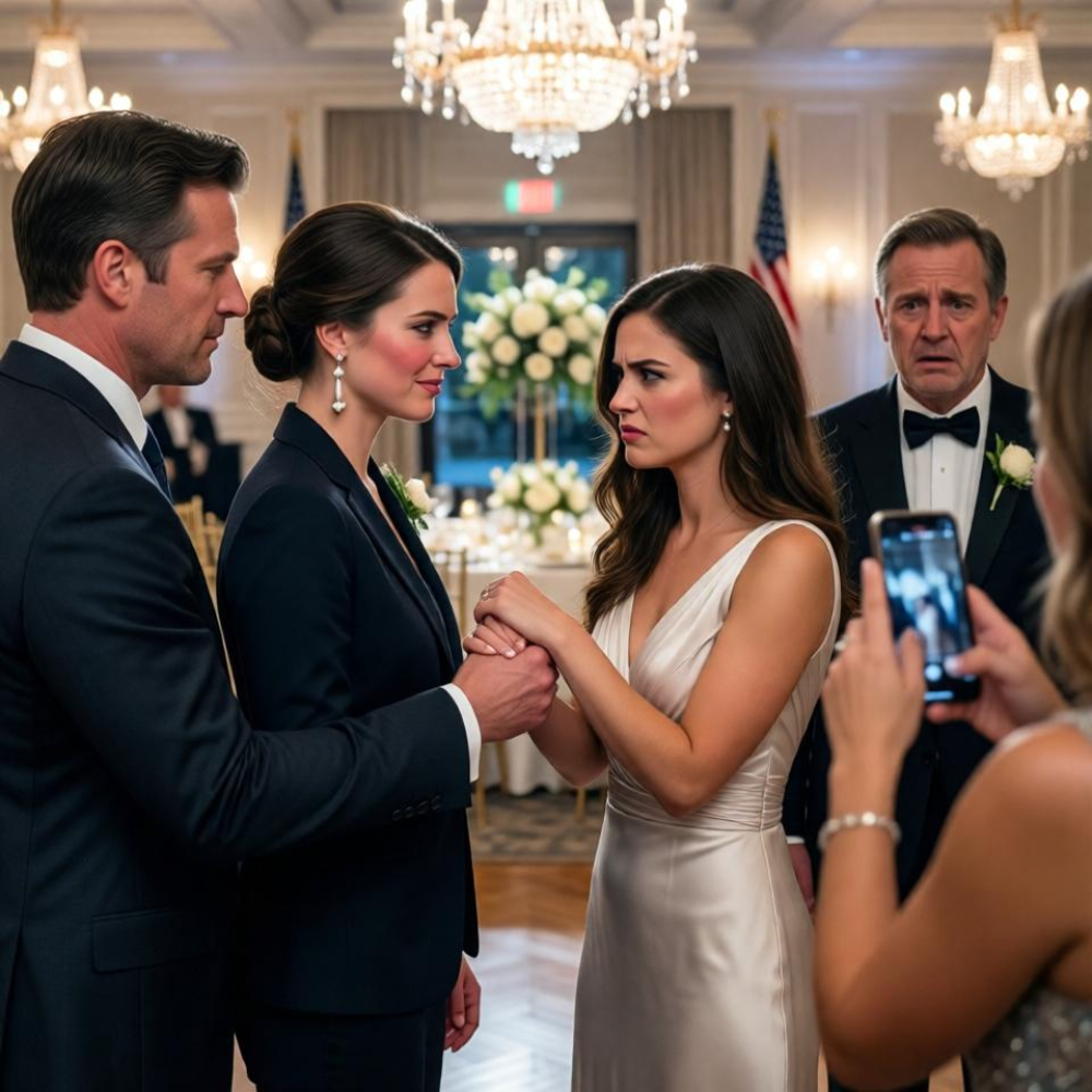 LA-At my boss’s daughter’s wedding, he said, “take that cheap suit off—you embarrass me.” when i refused, she slapped me in front of 300 guests. then a man from the crowd caught her hand and said eight words that made the entire room freeze. what happened next… no one was ready for