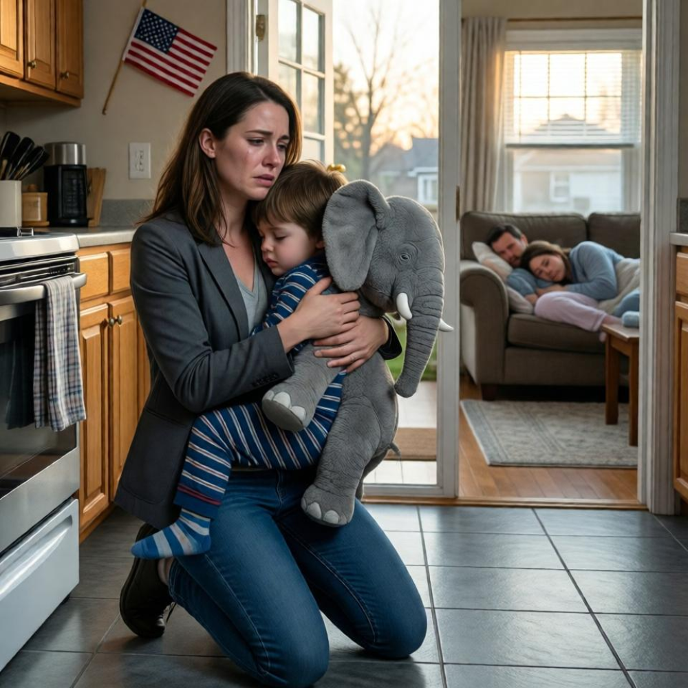 LA-When i got home at 6am, my husband was asleep with my sister in the guest room—while my son lay cold and alone on the kitchen floor, holding his stuffed elephant. i picked him up and left. then his world fell apart…