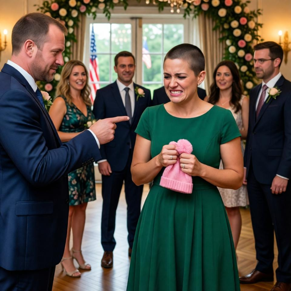 LA-I shaved my head for my daughter with cancer… at his cousin’s wedding, my husband pointed at me and called me a “bald freak.” everyone laughed. i stayed silent and walked away. they had no idea what was coming… the next morning, someone was at their door…