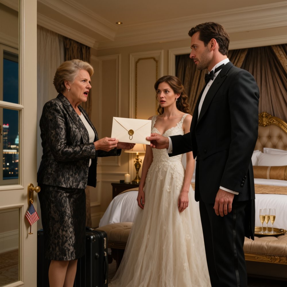 LA-On the night of our wedding, my mother-in-law barged into our honeymoon suite, yelling, “you both need to sleep in separate rooms!” my husband, barely fazed, chuckled and replied, “actually, i have a much better idea.” her expression changed instantly when he handed her…