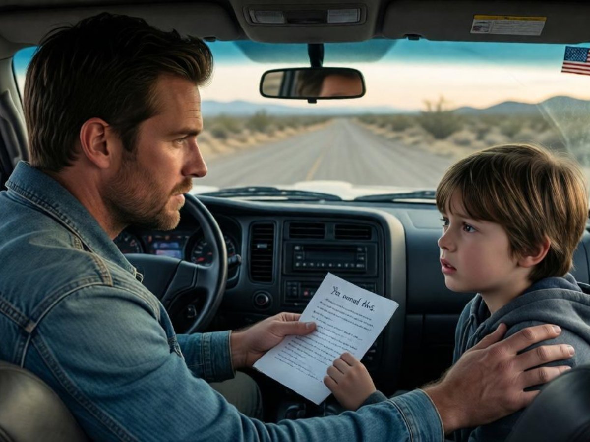 LA-During a family road trip, i woke up locked in my own truck in the middle of the desert—alone with my 9-year-old son. no keys. my brother and his wife were gone. there was a note: “you earned this.” i didn’t panic. i did this. eight hours later, my brother and his wife were calling their lawyers in a panic…