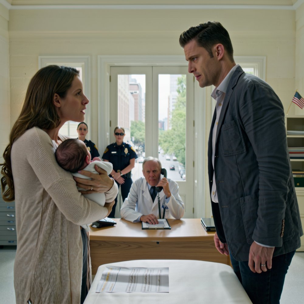 LA-My husband looked at our newborn and said, “we need a dna test immediately.” the room fell silent. “he’s too good looking to be mine,” he smirked. but when the results came back, the doctor looked at me… then looked at him… and said, “we need to call security now…”