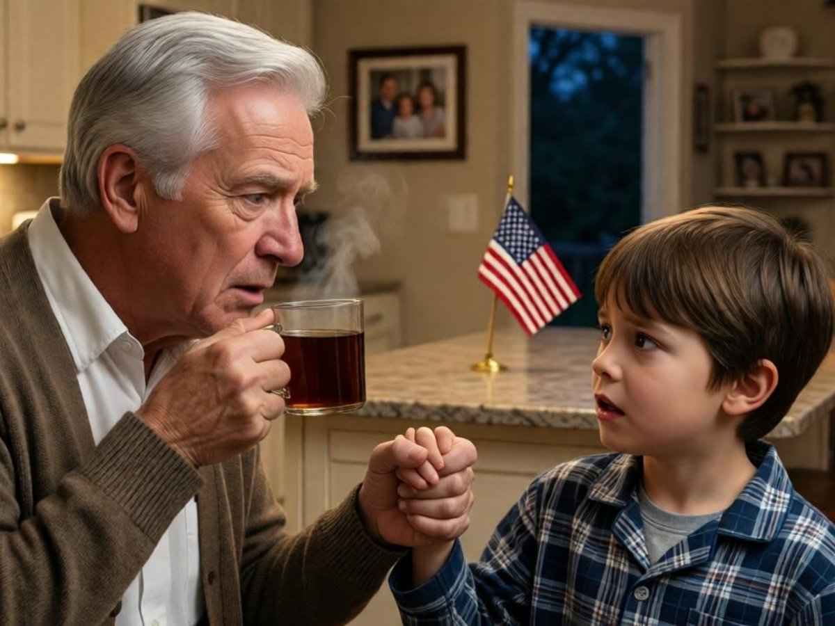 LA-My son and his wife went on a cruise, leaving me to babysit my 8-year-old grandson, who was born mute. when the door shut, he looked at me and said in a perfect voice, “grandpa, don’t drink the tea mom made… she plotted.” my blood ran cold…