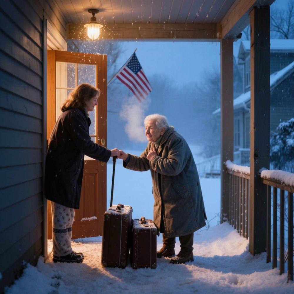 LA-At 5:30 am in -38°F, my parents abandoned my 78yo grandma on my porch with two suitcases. Shivering, she whispered: “sorry to bother you.” I held back tears, brought her inside, and made one phone call. Two weeks later, they were pounding non-stop on my door…