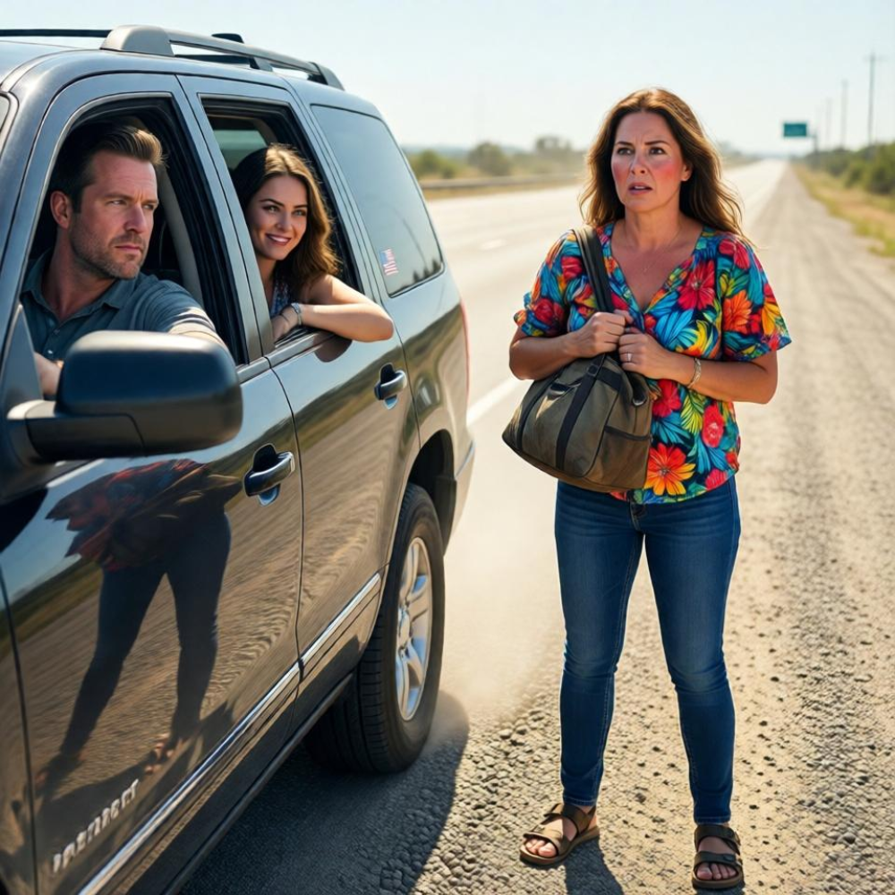 LA-After a fight, my husband and his daughter threw me out of the car on I-10 in 108-degree heat. they laughed and bet on how long i’d take to come back. i never did. three years later, they saw me on the news… 57 missed calls…