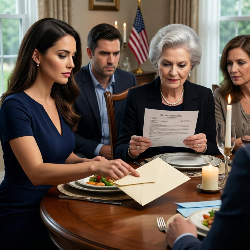 LA-During dinner, my mil shamed me for being “selfish” and handed me her medical debt. everyone expected me to cry. instead, i opened my bag and handed her a legal notice that wiped the smug look off her face forever