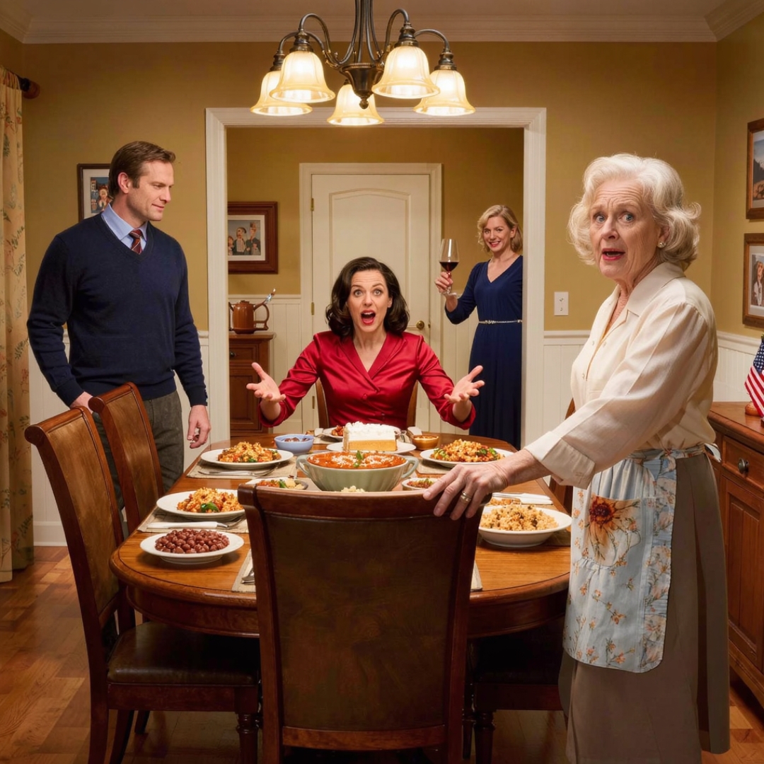 “I didn’t invite you,” my daughter-in-law said calmly when I moved to sit at the birthday table I had prepared since five that morning. She said it in my house, at my table, in front of guests who had no idea what they were really watching. I stood up without a word, walked to the door, and in one quiet moment, reminded everyone exactly whose house they were sitting in.