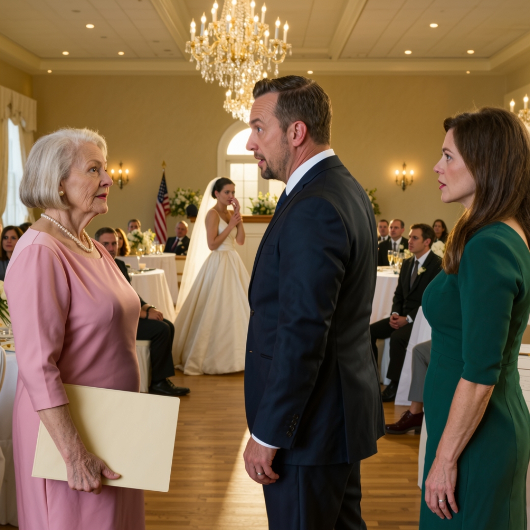 I went to my granddaughter’s wedding wearing the dress I had saved for months to buy. But before I could even step inside, my son blocked the entrance and said, “Mom, your name isn’t on the list.” Two hundred guests turned to stare, waiting to see if I would beg, cry, or make a scene. I only looked at him and said, “It’s okay, son.” Then I went home, took one folder out of my desk, and called my lawyer. By the next morning, a letter was sitting at his front door.