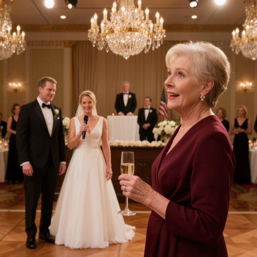 At the wedding reception, my daughter-in-law smiled into the microphone and said, “As your son’s new wife, I’ve decided his mother can live in my old apartment.” The room made that soft approving sound people make when they think they are witnessing generosity. I let them enjoy it for a moment before saying, “That’s generous, but I’m perfectly happy on my estate.” Then my son jumped in too quickly, like the decision had already been made without me. “Mom, I didn’t mention it earlier, but my in-laws and my sister-in-law are moving in there.” I looked around the hall for them, but they were nowhere in sight. That was when I stood up and spoke loudly enough for every guest to hear.