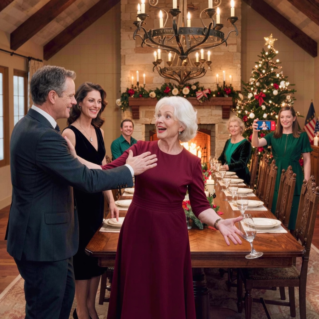 At Christmas dinner, my son put his hand on my shoulder, shoved me away from the head of the table, and said, “This place belongs to my mother-in-law. Get out.” I hit the marble floor while the whole family watched and did nothing. I didn’t cry. I didn’t argue. I got up, walked out of my own dining room, and made one quiet decision before midnight. By morning, he woke up to 47 missed calls and the first real consequence of mistaking inheritance for ownership.