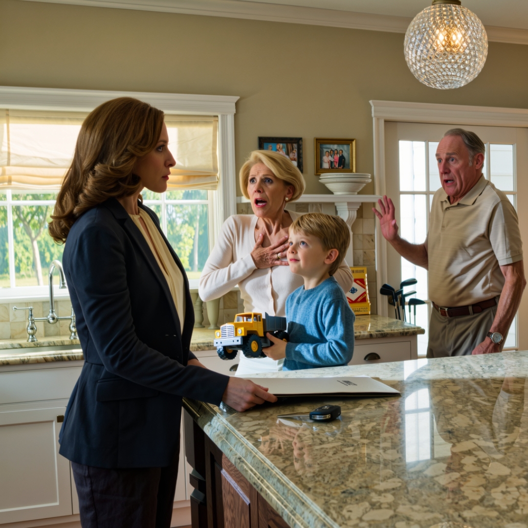 My mom laughed when I asked if she could watch my son for one afternoon. “We’re not your nannies,” she said, loud enough for everyone in the room to hear. I looked at the woman whose mortgage I had been quietly paying for months and smiled. “Perfect,” I said. “Then from now on, you can pay your own.” That was the moment her face changed, and the whole room went silent.