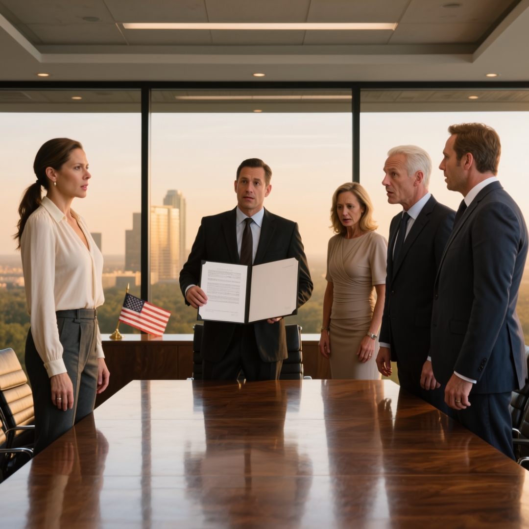 My brother walked into my own $850 million startup as the new CEO and fired me in front of our entire family. My father slid the papers across the table and said coldly, “We’re giving the equity to Marcus. Now get out.” I looked at my mother, waiting for her to stop him, but she just stared down at her hands. Marcus smiled like the company was already his and said, “We built this.” Then the investor’s attorney opened the file, looked straight at him, and said, “Actually, she never signed over the patents.”