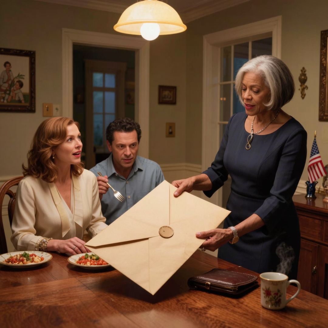 “My mother-in-law built everything on her own — unlike you,” my daughter said across my own dinner table, with her wineglass halfway to her mouth and that small, effortless smile people wear when they think they’re only stating the obvious. She expected me to defend myself. She expected me to sound hurt, old, dramatic, maybe even jealous. I did none of that. I just reached into my purse, took out the paperwork, and let the truth walk into the room without raising its voice.