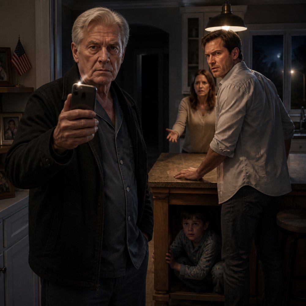 LA-My grandson called me at 2am crying softly he whispered “please come” then the phone went dead. I drove there immediately. The front door was open. Inside every light was off but I heard someone talking. I walked toward the kitchen and froze where I stood