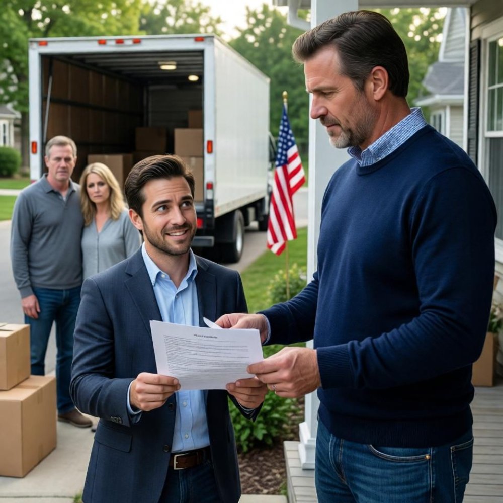 LA-My son-in-law smirked hard when his parents arrived there, ready to move into my home. I just stood there smiling. Then I handed them a note. They read it very slowly, and their faces turned white. Nobody expected what happened. The entire driveway went quiet after they read my note….