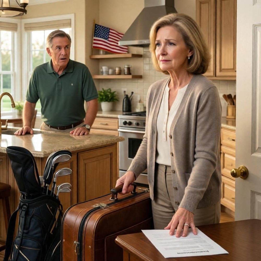 LA-“$50 a week is plenty,” he said while moving my pension into his account. On Thursday, I packed my bags while he was at golf. When he came home… I was gone. He called 47 times.