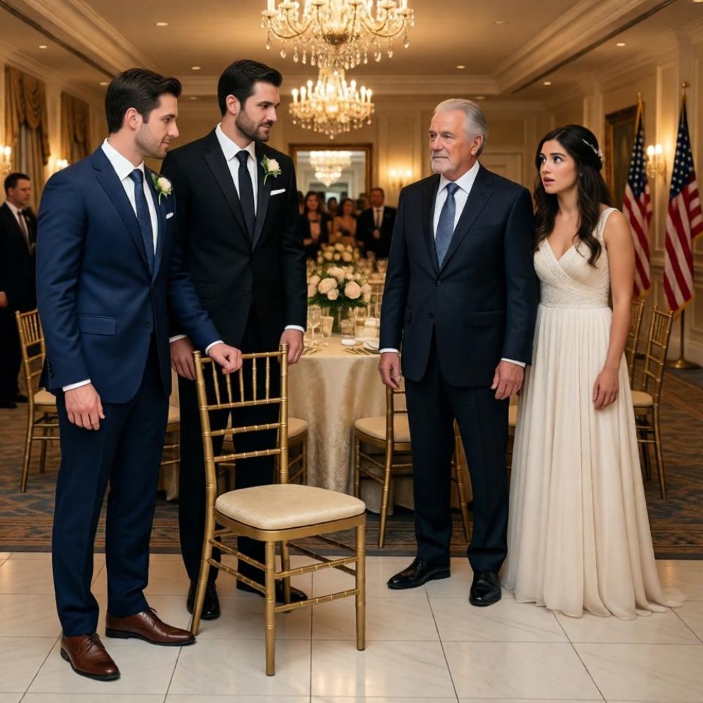 LA-At my sister’s engagement party, her fiancé pulled out my chair. I fell to the floor. “Your place is on the floor, bro!” he said. Guests chuckled… until his father looked at me: “sir… is that you?” What happened next isn’t in the photos.