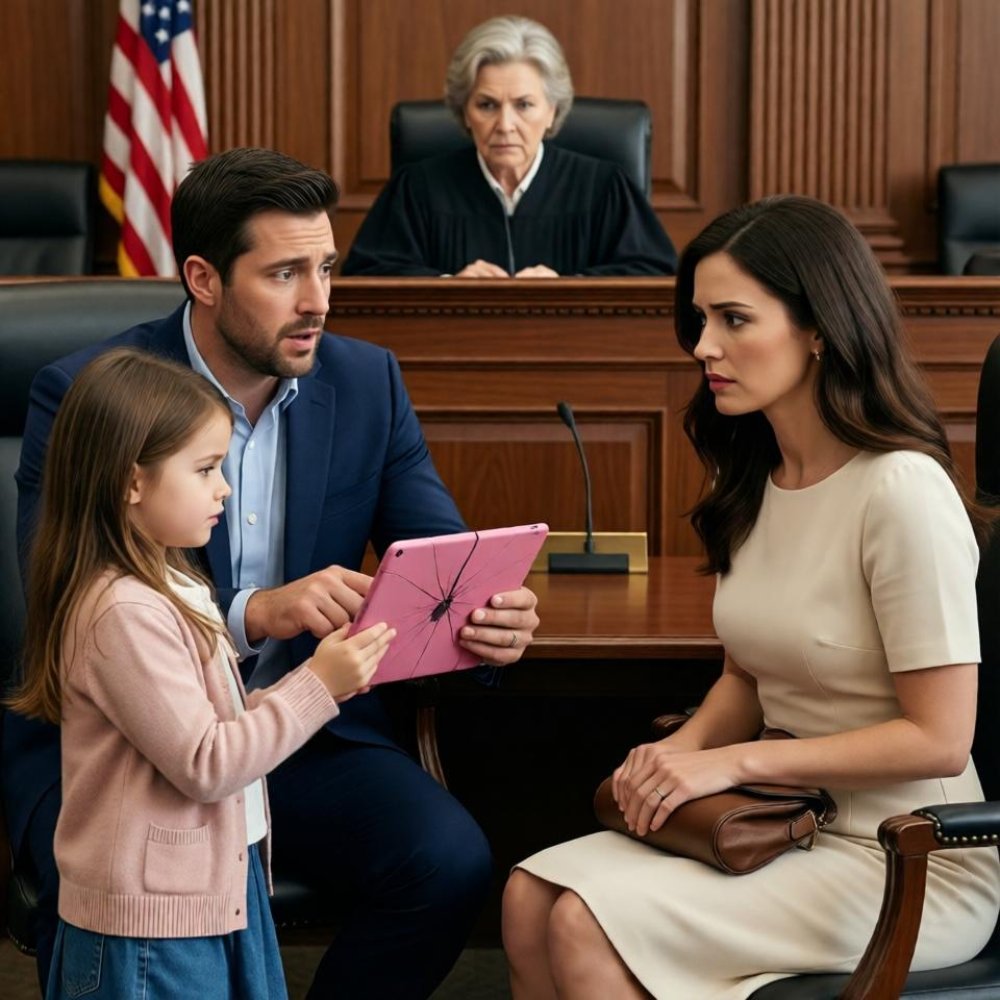 LA-The judge was about to take my daughter away… until she raised her hand and said, “I recorded something Daddy doesn’t know.” My wife went completely pale before the video even started. Thirty seconds later, the entire courtroom turned against her. “Don’t miss this story!”