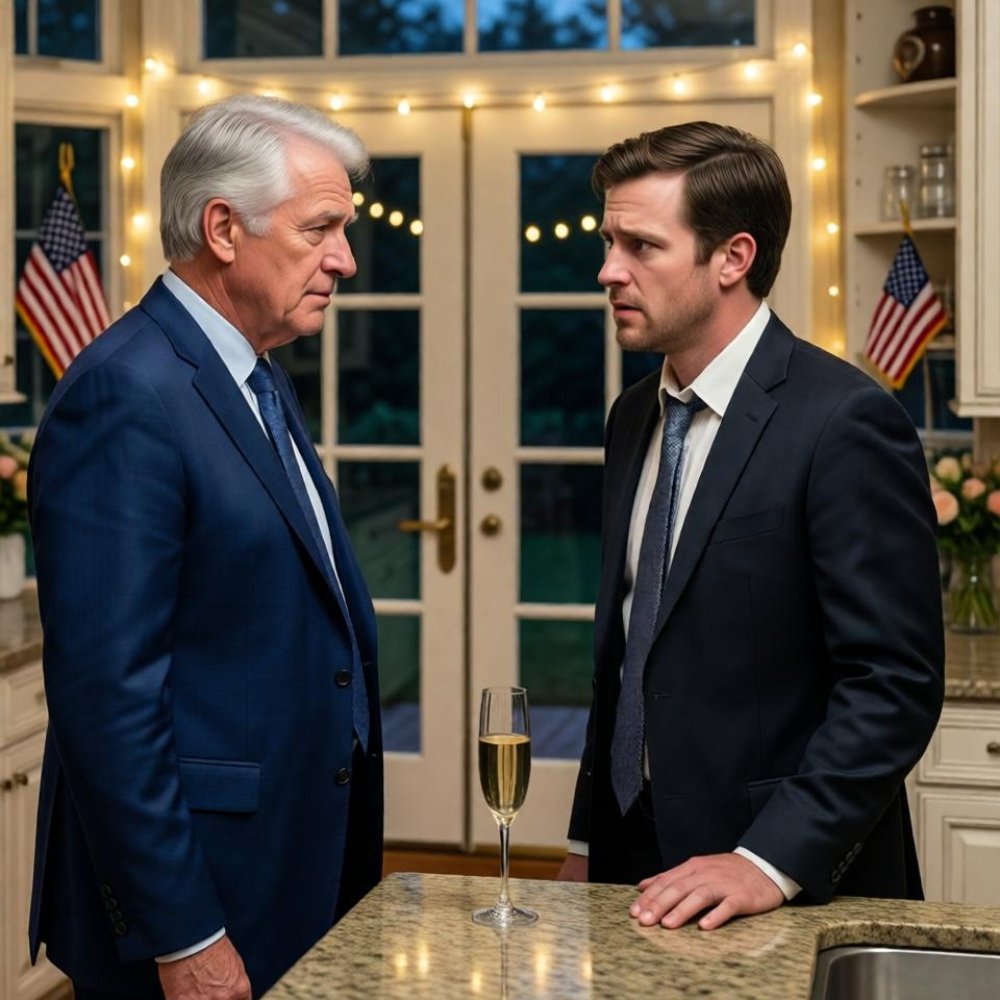 LA-After 34 years as a judge, I hosted my anniversary party. Just before the final toast, I saw my son drop something directly into my champagne when no one was looking. Then I quietly switched our glasses and moved mine to his place. Twenty minutes later, he began to realize what he had done.