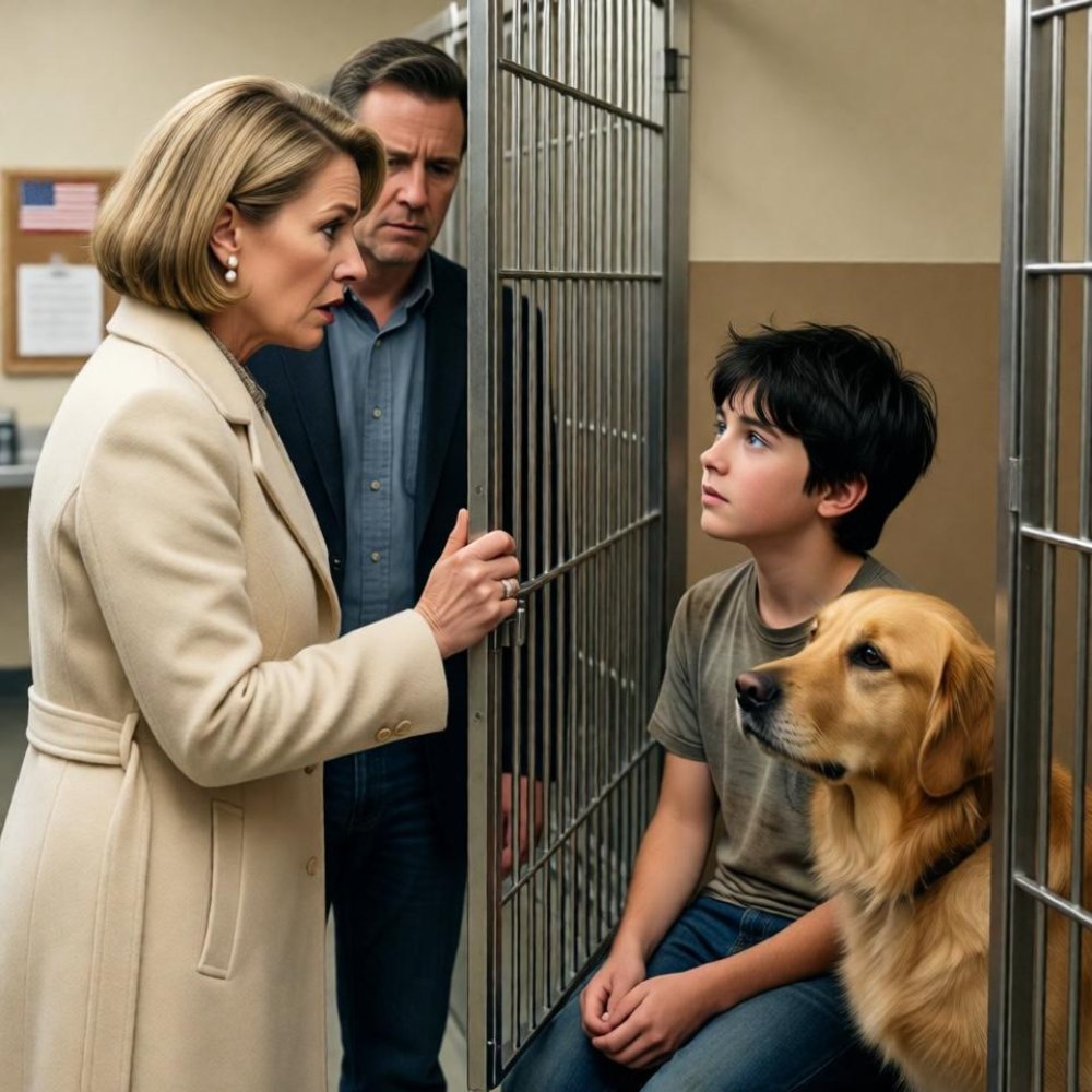 LA-When she decided to adopt a dog from the shelter, the millionaire’s wife froze in shock upon seeing a little boy sleeping inside one of the cages. What is this? What kind of sick joke is that?! she exclaimed. The staff just shrugged, saying the boy had begged them to let him hide there. As she approached him, the woman stopped in her tracks – his beautiful blue eyes made her heart skip a beat. Staring at his face, she tried to remember where she had seen him before, until the boy softly said: I remember you. I saw you at my mother’s funeral…