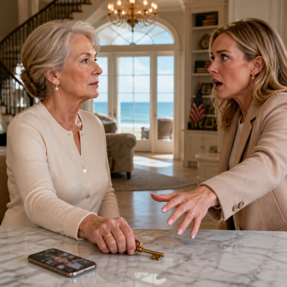 LA-I bought a $2M mansion and hosted a housewarming. My daughter-in-law skipped it to sleep in. But after seeing the photos, she demanded a key… My reply left her speechless.