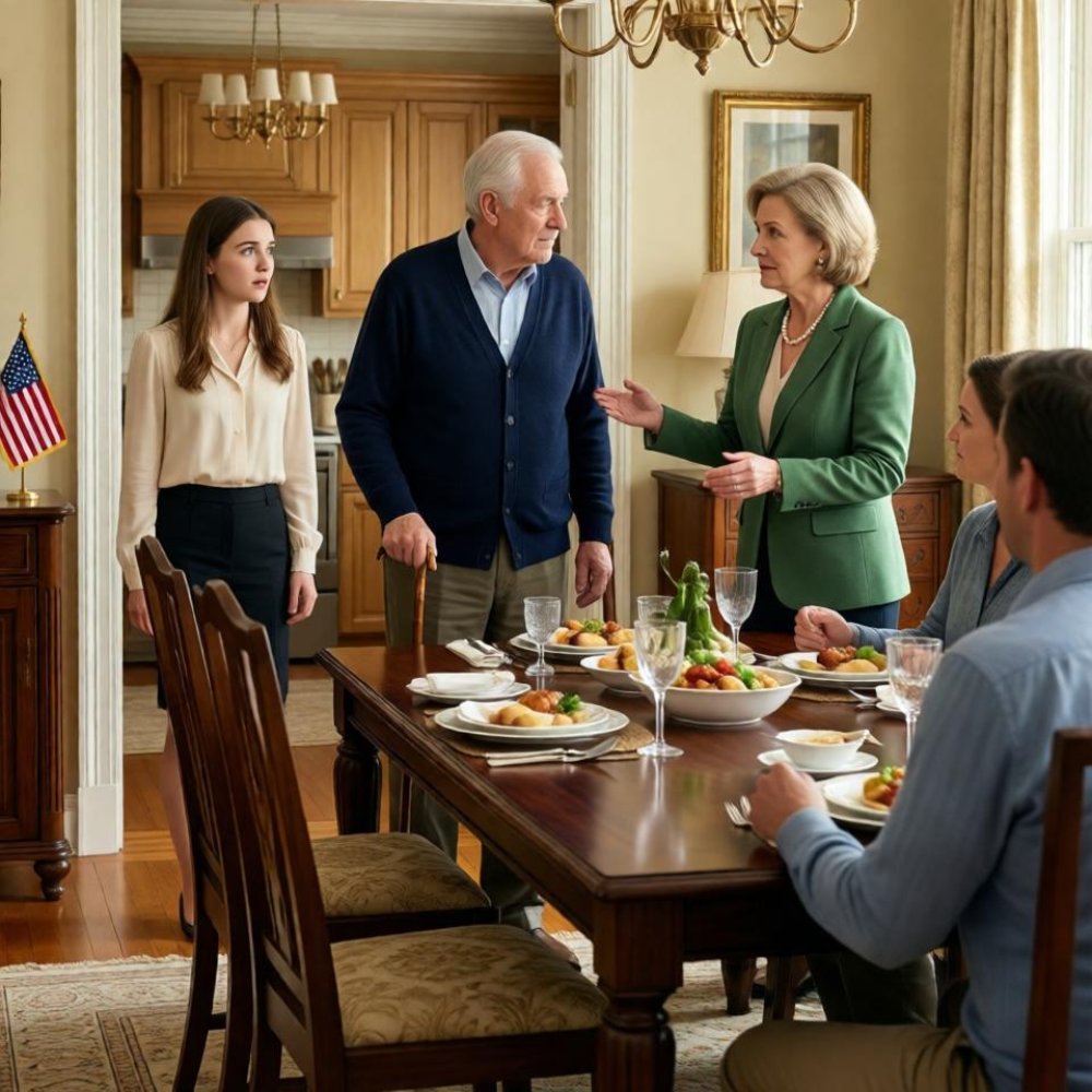 LA-Mom hissed, “you’re here to wash dishes,” and shoved me in front of everyone. i started walking away. then 84-year-old grandpa elliot slowly stood up — and my mother’s face went white.