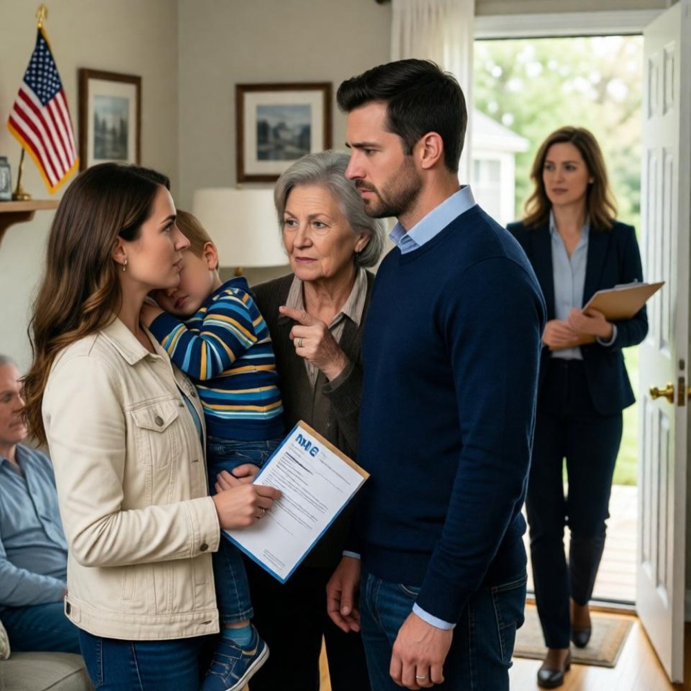 LA-My husband called me: come home. Family dinner. When I walked in, every relative was sitting there. But no one was smiling. He handed me an envelope. His mother pointed at me. The child is not mine. Get out of my house. And at that exact moment… a stranger walked in.