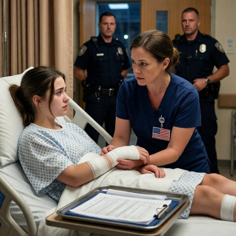 LA-Get out and don’t come back! my parents shouted, slamming the door as I stood bleeding at 2 a.m. At the hospital, the nurse looked at me and said: these aren’t from broken glass… When the police arrived… everything changed.