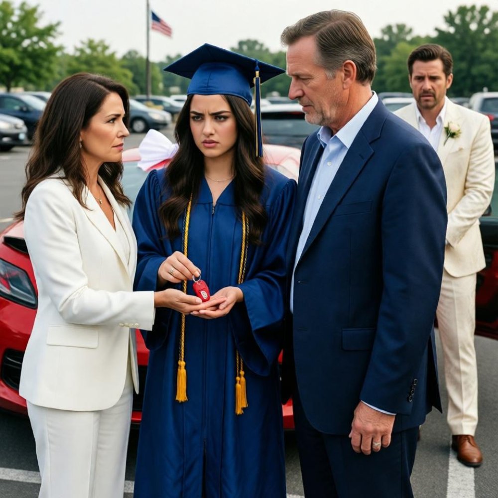 LA-My wife filed for divorce five days after my cancer diagnosis. “I’m not wasting my money or my youth on this,” she said. I raised our kids alone through chemo. At graduation, she showed up with her new man and a sports car key…. what my daughter did next… left me speechless.