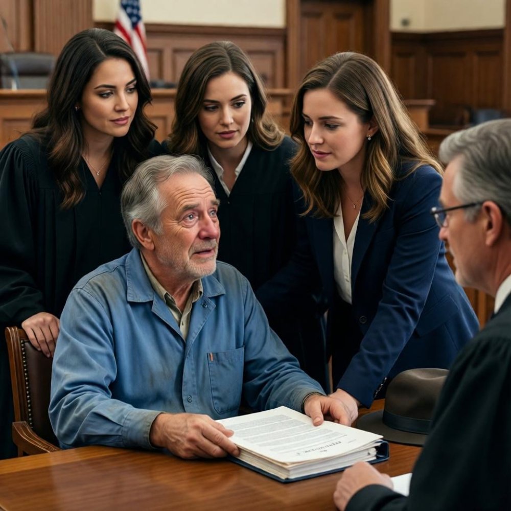 LA-A poor janitor raised 3 orphan girls alone — 20 years later, they walked into court to save him