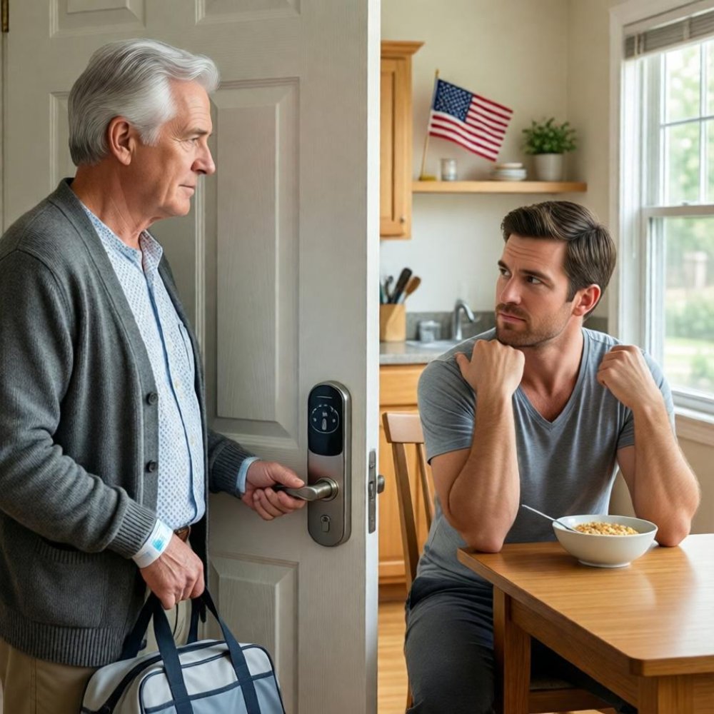 LA-I came home from surgery and found my bedroom door locked. My son-in-law said, “my parents are moving into your room — you’ll take the spare.” I looked at him and said, “then you’ll be looking for a new place to live.” It was time he learned whose name was on that deed.