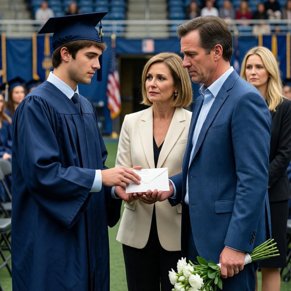 LA-He left three weeks after my cancer diagnosis. i raised our kids alone through chemo. he showed up at graduation with a new wife… so my son handed him back his own cheque.