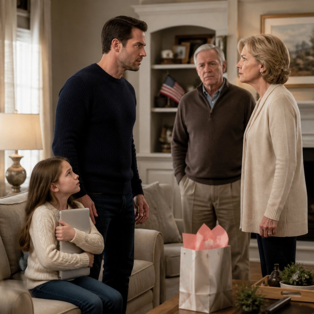 LA-My mother-in-law demanded that my 9-year-old daughter give her $1,600 MacBook to her cousin as a gift. She told her that if she refused, she should no longer call her “Grandma.” Then my husband stood up and said THIS. His parents’ faces went pale…