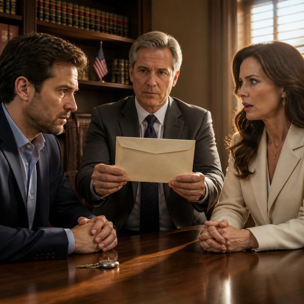 LA-At the reading of the will, my sister couldn’t stop smiling while I sat there trying not to break. Then the lawyer opened one last envelope Dad said nobody could read until the room went silent…