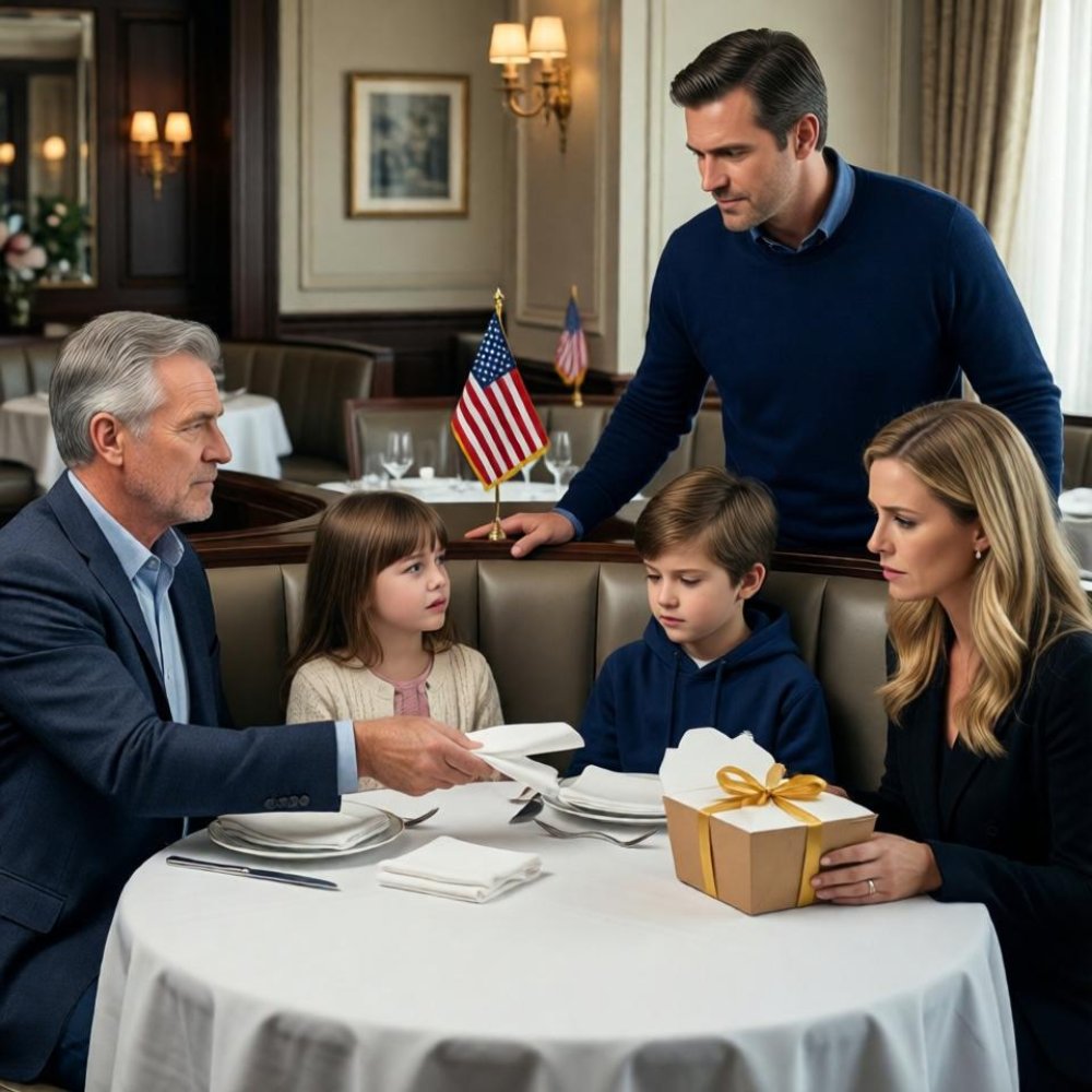 LA-Your kids can eat when you get home, my dad said, tossing them napkins while my sister boxed $72 pasta for her boys. Her husband laughed: feed them first next time. I just said, got it. When the waiter returned, I stood up and said…