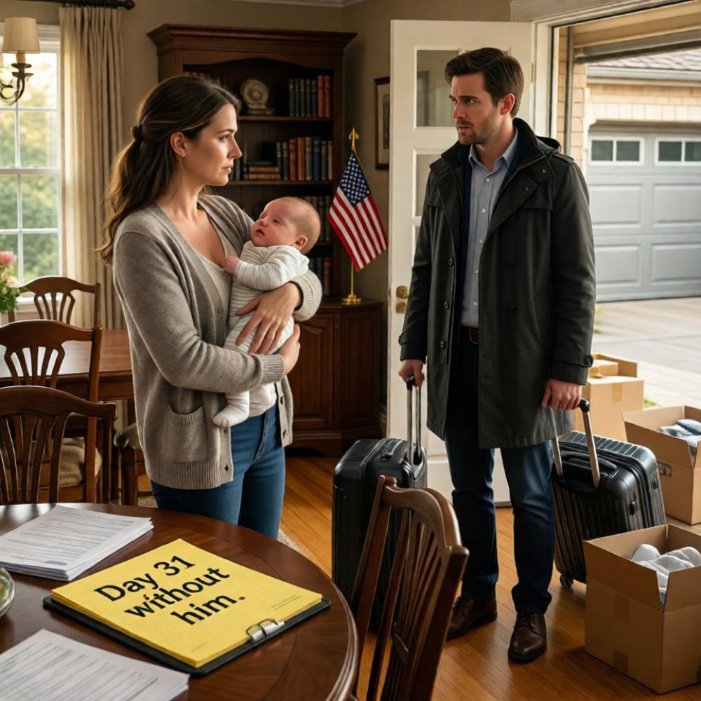 LA-My husband said he needed space, then went to Europe with his friends for a month and left me alone with our 1-month-old baby. When he finally came back – what he saw made him gasp: no. No. This can’t be happening.