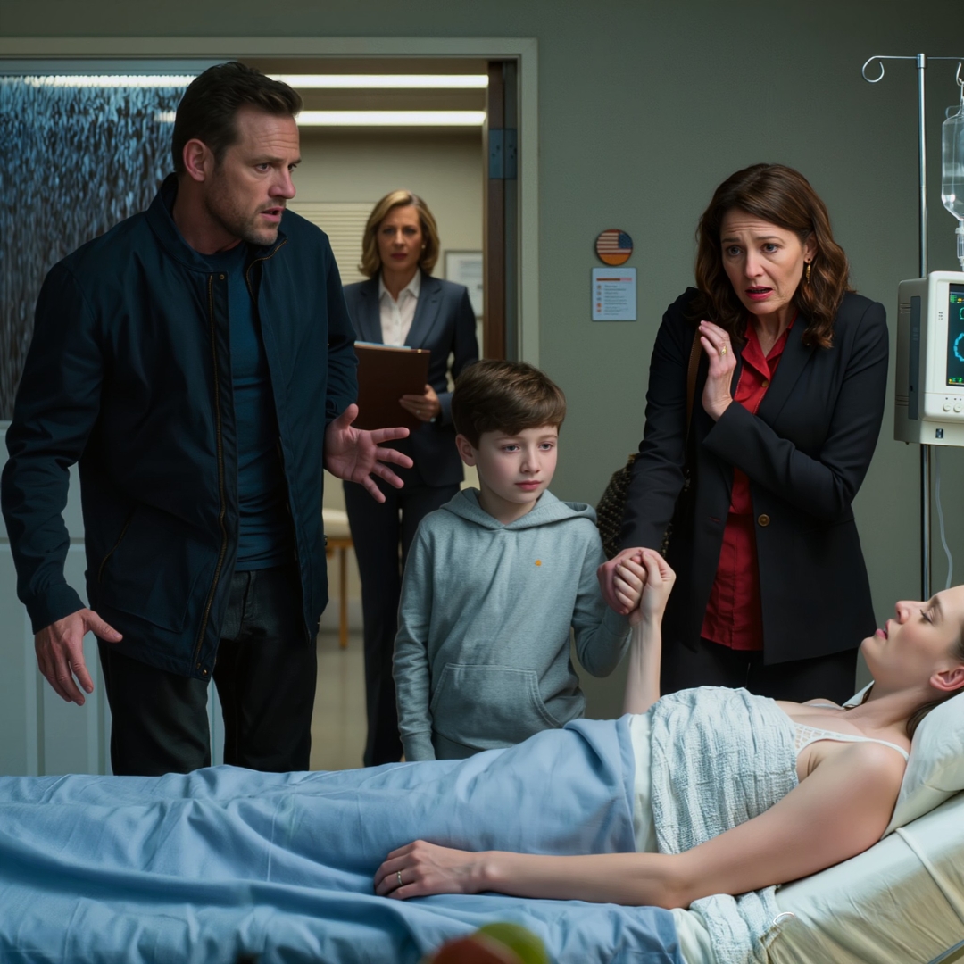 I woke up from a 12-day coma and heard my 9-year-old son whisper, “Mom, don’t open your eyes.” My husband was beside my hospital bed with my own sister, waiting for a notary to arrive with papers I was never supposed to refuse. I couldn’t move. I couldn’t speak. Then Noah leaned closer and whispered, “I already asked for help.”
