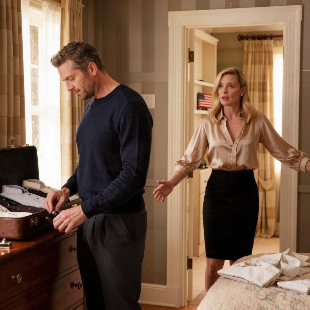 I walked in on my wife cheating and went straight to the bedroom closet. She followed me, panicked, and yelled, “What the hell are you doing?” I folded my shirts into a suitcase, looked at her once, and said, “I’m not here to interrupt your happiness.” Her voice broke the moment she realized I wasn’t arguing. I zipped the bag, left my ring on the dresser, and walked out while she begged me to stay.