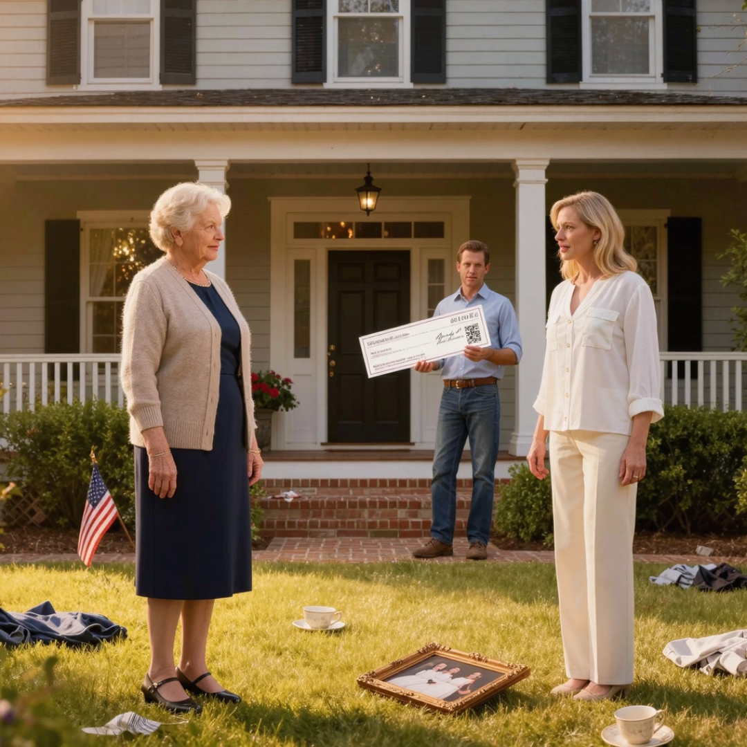 My son and daughter-in-law lived in my house for seven years while I quietly covered the bills they pretended not to see. Then they won the $85 million lottery, and my daughter-in-law decided I was no longer useful. She threw my things out the window and shouted, “We don’t need your charity anymore. Go find yourself a nursing home.” My son stood beside her, holding the ticket like their whole life had just changed. I only smiled and asked one question: “Did either of you read the name on it?”