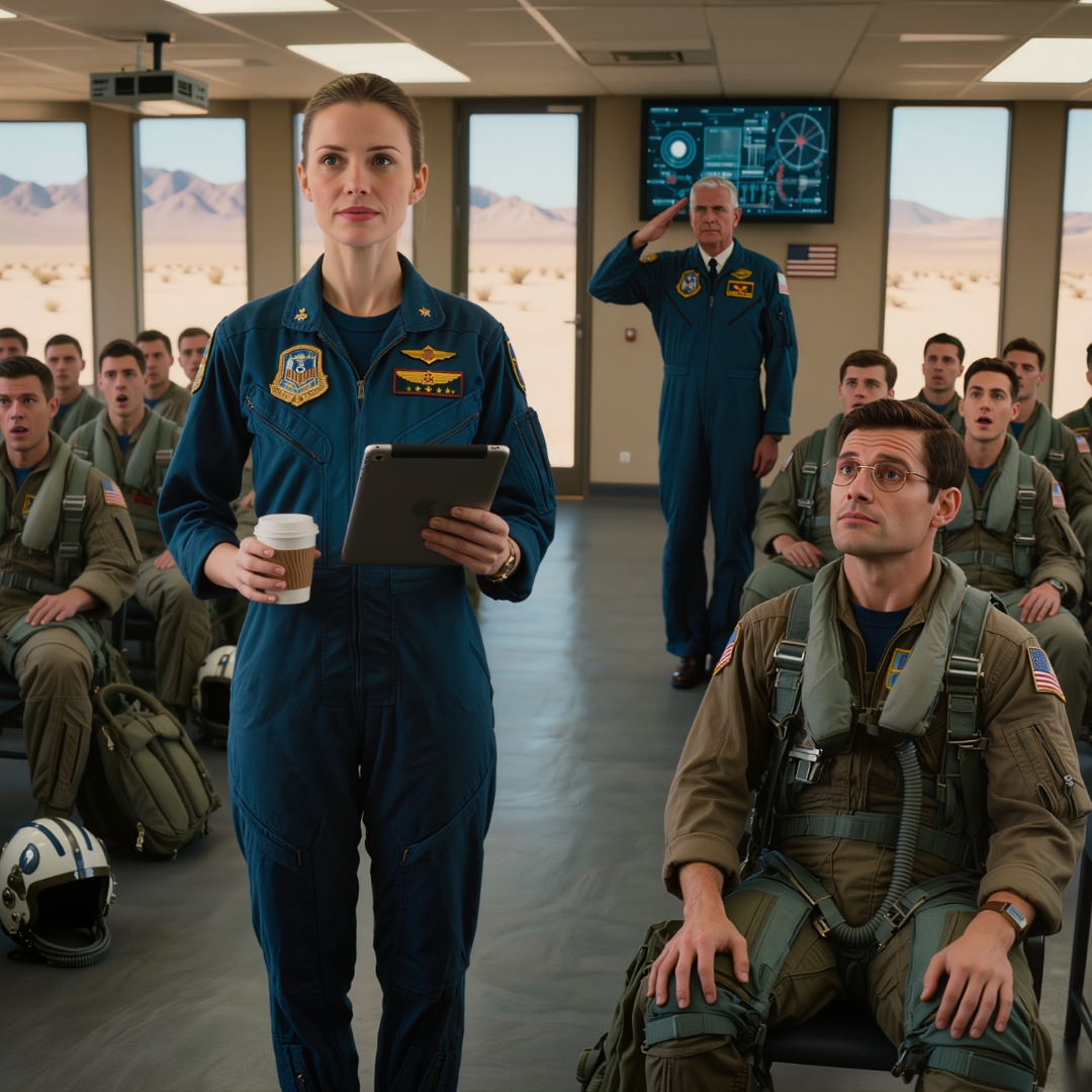 “You’re in the wrong room, sweetheart,” a lieutenant said when I walked into the Top Gun briefing. “Real pilots only. Secretaries wait outside.” The room laughed like I was supposed to turn around and disappear. I stayed standing. Then the instructor walked in, stopped cold when he saw me, and saluted. “Phoenix One,” he said. “Good to have you back.” The laughter died before anyone could look away.