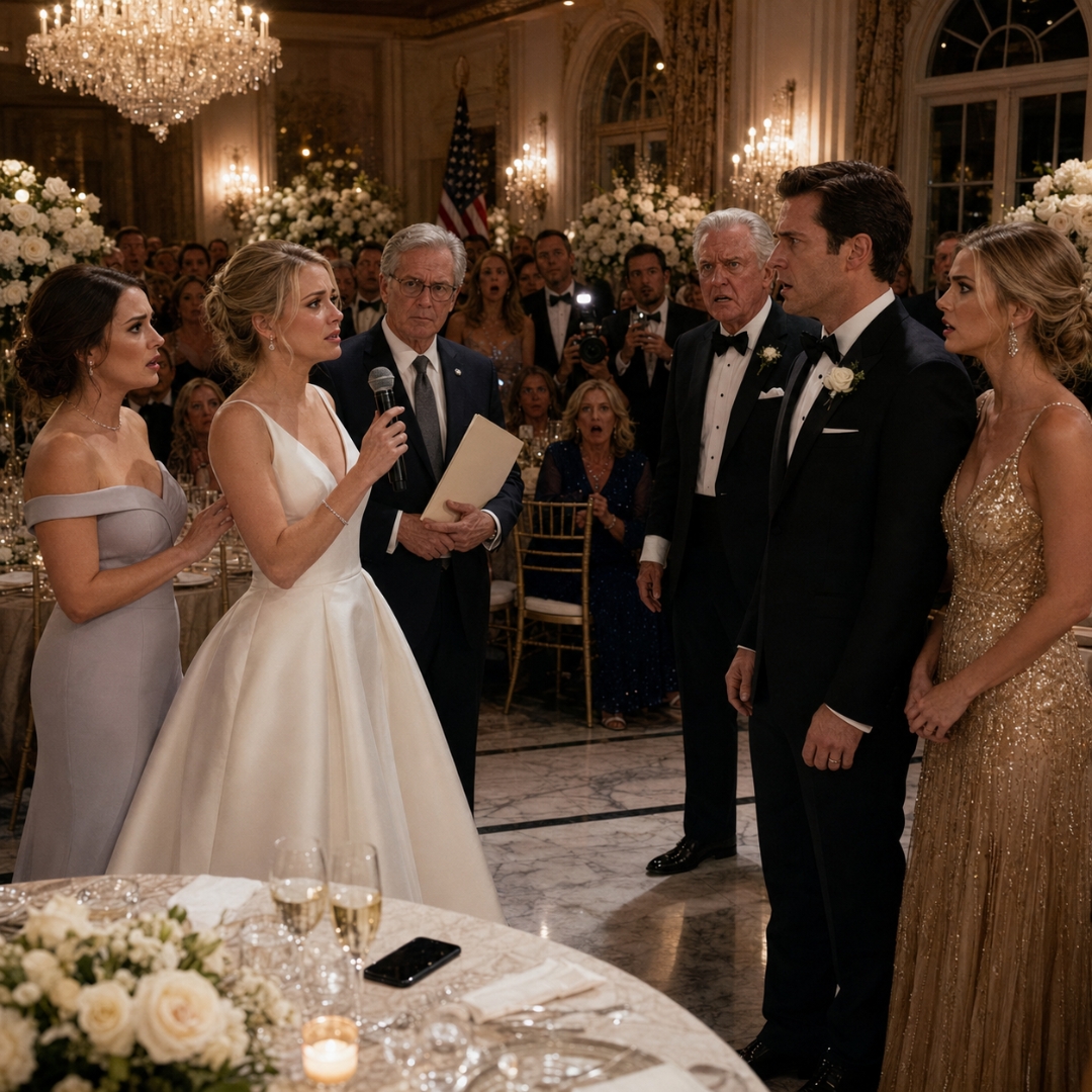 At our wedding reception, my husband took my sister’s hand in front of 300 guests and announced that she was the woman he had loved for the last ten years. The ballroom applauded while I stood there in white silk, watching my own sister smile like she had just won. My husband thought I was too gentle to ruin the perfect night. What he forgot was that I had already seen the receipts, the emails, and the extra page he slipped into our wedding paperwork. So when their first dance began, I picked up the microphone — and the first phone in the ballroom started ringing before the music ended.