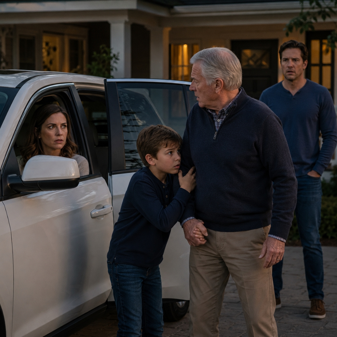 My grandson wouldn’t get into his mother’s car. He just stood there, holding my hand, until he finally whispered, “Pop, Mom gives me gummies every night.” I didn’t ask another question. I took him straight to the pediatrician, and the moment the test results came back, I knew something in that house was badly wrong.