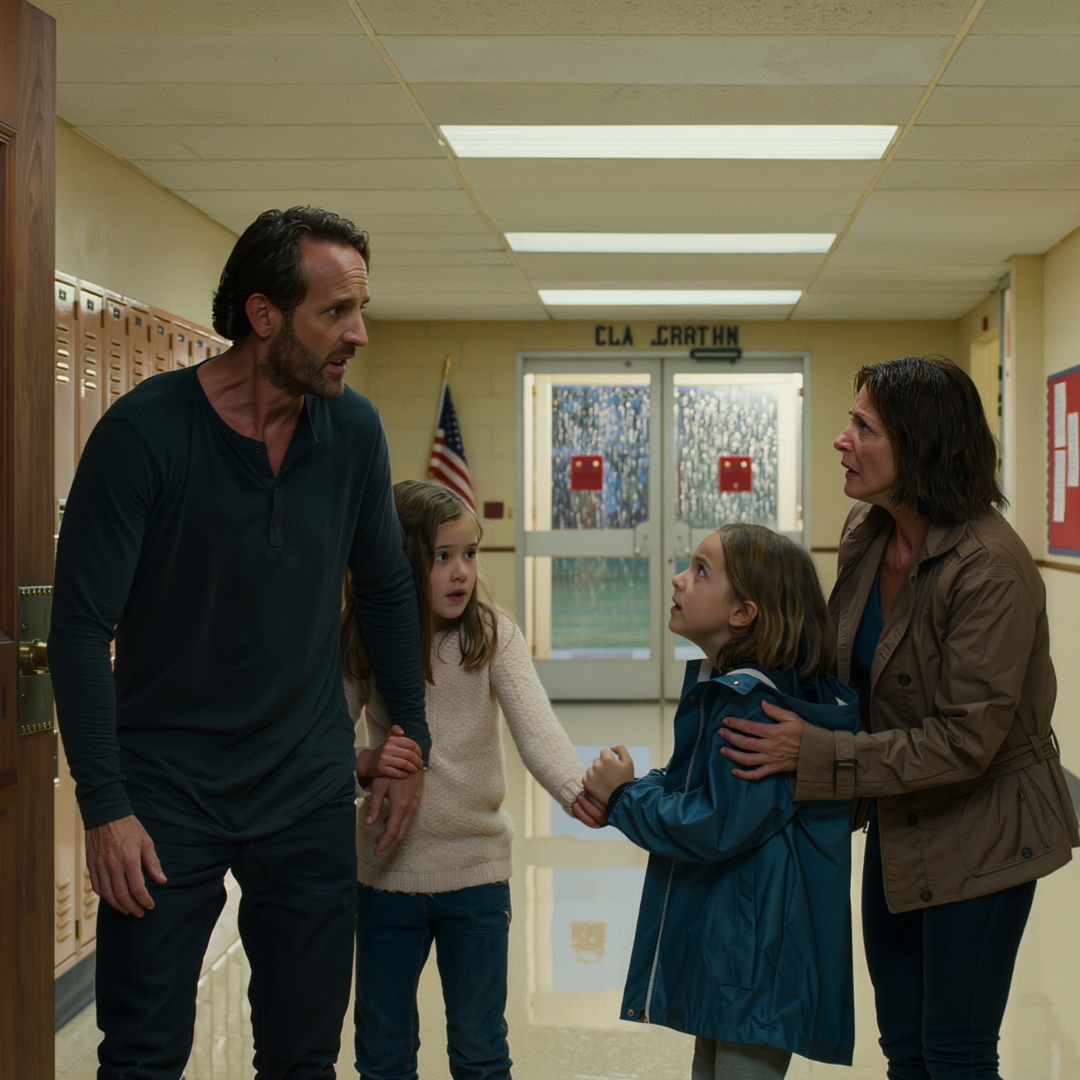 My 7-year-old daughter leaned close in the school parking lot and whispered, “Dad, the principal hurts me when no one is around.” I tried to report it, but the moment I said his name, the room went quiet. He was the most respected man in town, and everyone protected him — until another little girl finally told her mother the same thing.