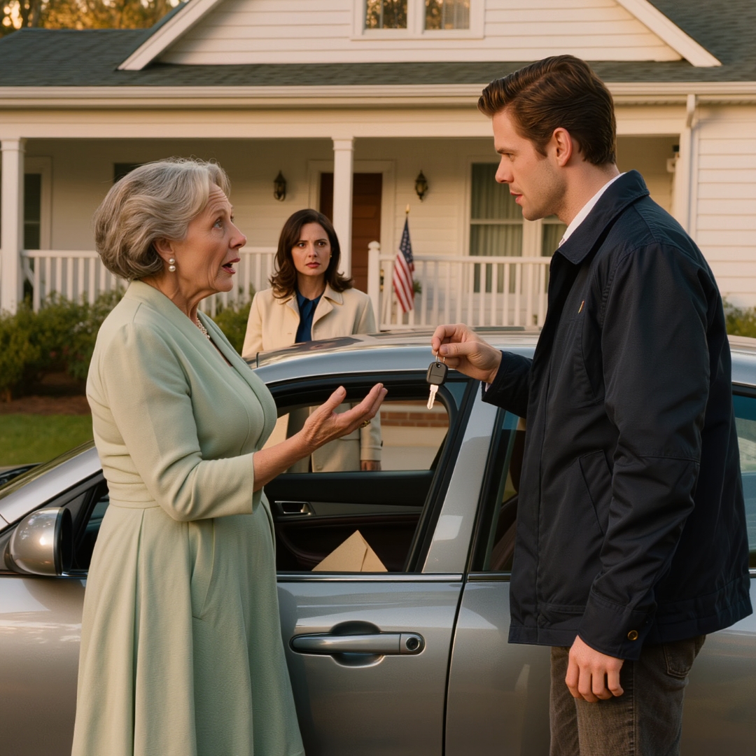 After my husband passed away, I bought myself a new car because I needed one thing in my life that still felt like freedom. The next day, my son showed up, took the keys from my hand, and said, “You don’t need this. I’m taking my wife’s family on a trip tomorrow, and I can drop you off at a nursing home on the way.” I watched him drive off in the car he thought was already his. Then I sent him one message: “Check the glove box.” Ten minutes later, he pulled over and started calling me nonstop.