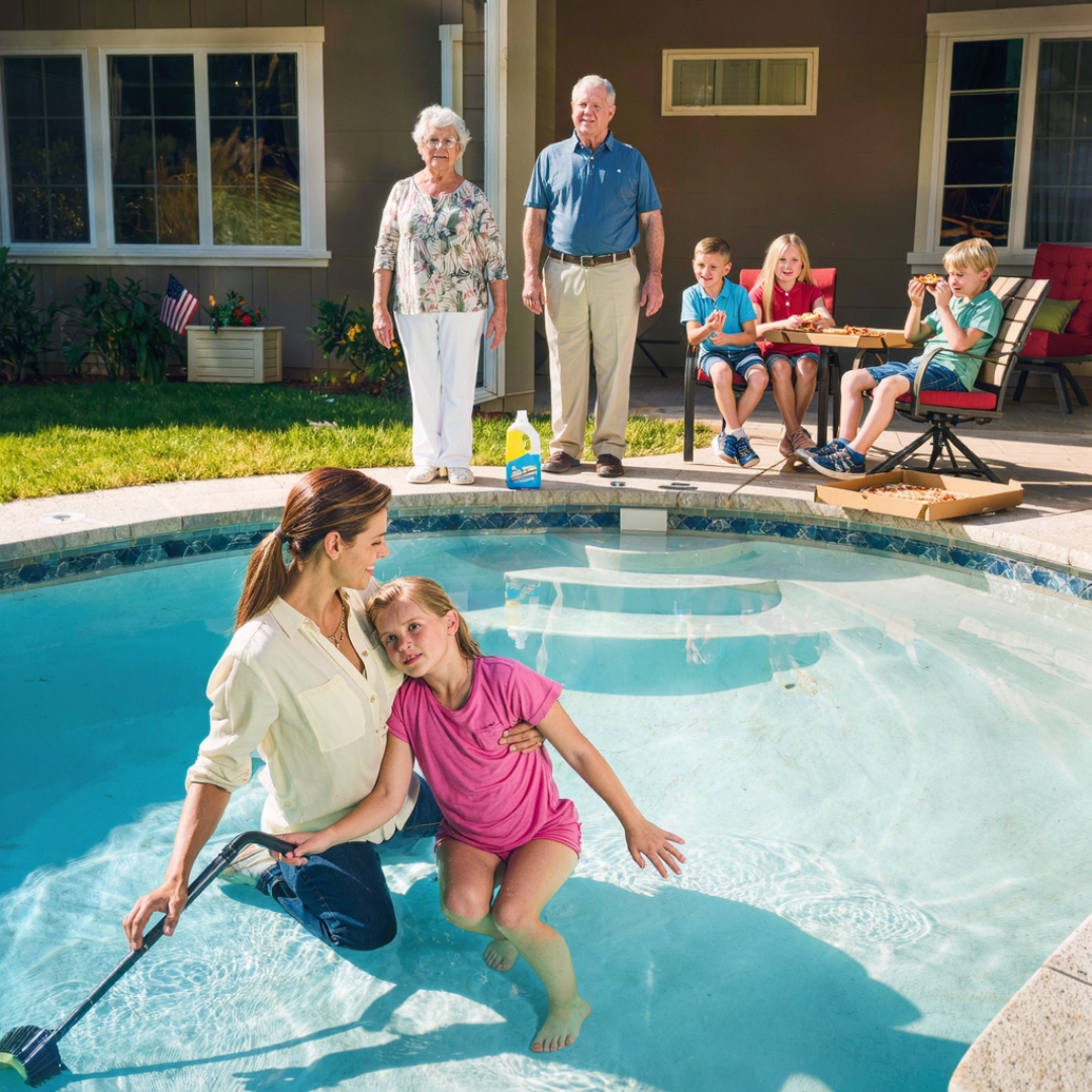 At 2 p.m., my parents forced my 8-year-old daughter to scrub their empty pool in the San Jose heat while the other grandkids sat inside eating pizza. Her skin was burning with fever, but my mother still pointed at us and said, “You and your kid are just freeloaders.” She thought that word would put me back in my place. What she forgot was that I’m an accountant — and accountants keep records.