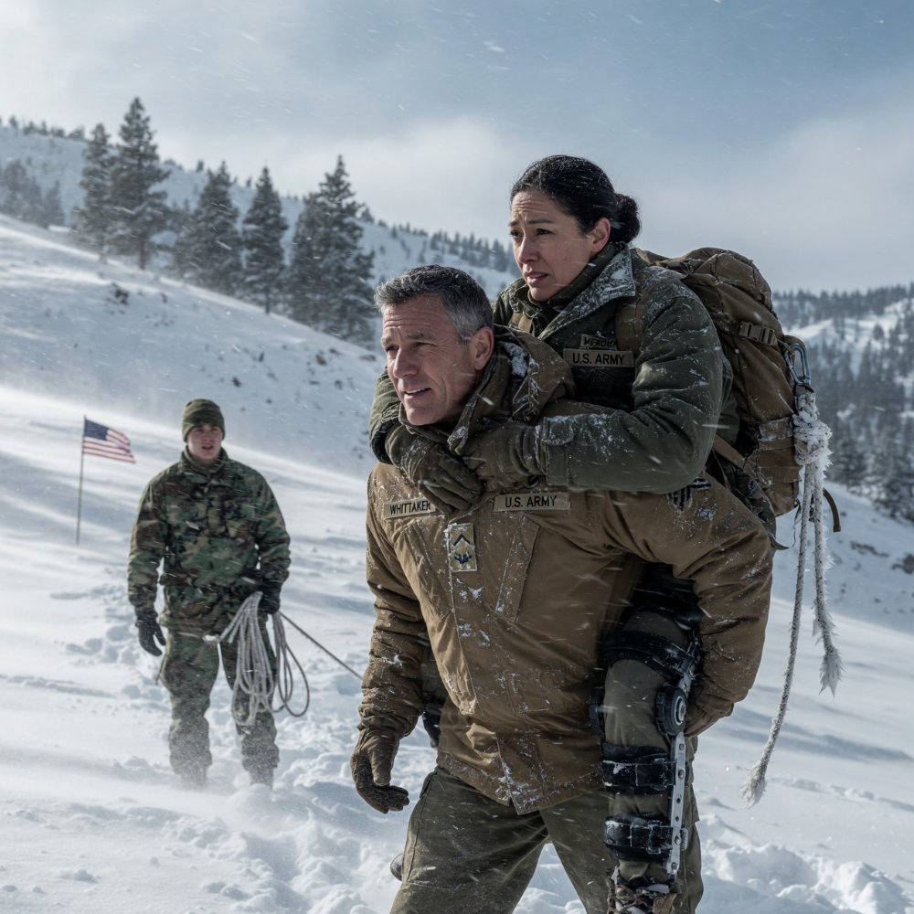 LA-During brutal survival training near Bridgeport, I slipped on an icy slope and thought I was done. Then a decorated Marine major carried me through the Sierra Nevada wind. Breathless, I said, “Whoever marries you will be a lucky woman.” He leaned close and whispered, “I hoped it’d be you.” Mercer.
